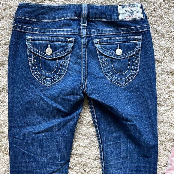 True Religion RN#112790 Low Rise Strait Leg Jeans size 28 - Picture 2 of 16